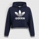 Adidas Originals Trefoil Γυναικείο Cropped Hoodie Μπλε / Pre Owned